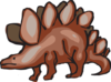Brown And Red Stegosaurus Clip Art
